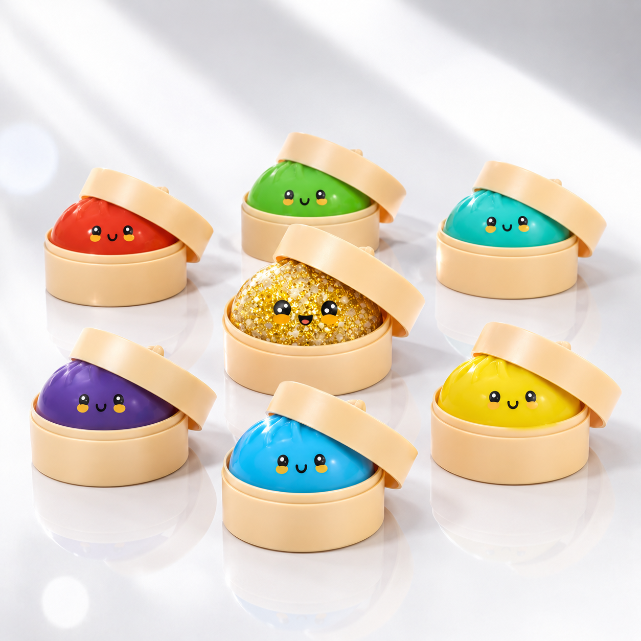 Squish Planet Crazy Fun Squishy Bun Rainbow Mystery Squishy "Dumpling" (Simmering Starlight Chase Version) Blind Box product image showing the RMS squishy fidget toy for online shopping — additional product view 2.