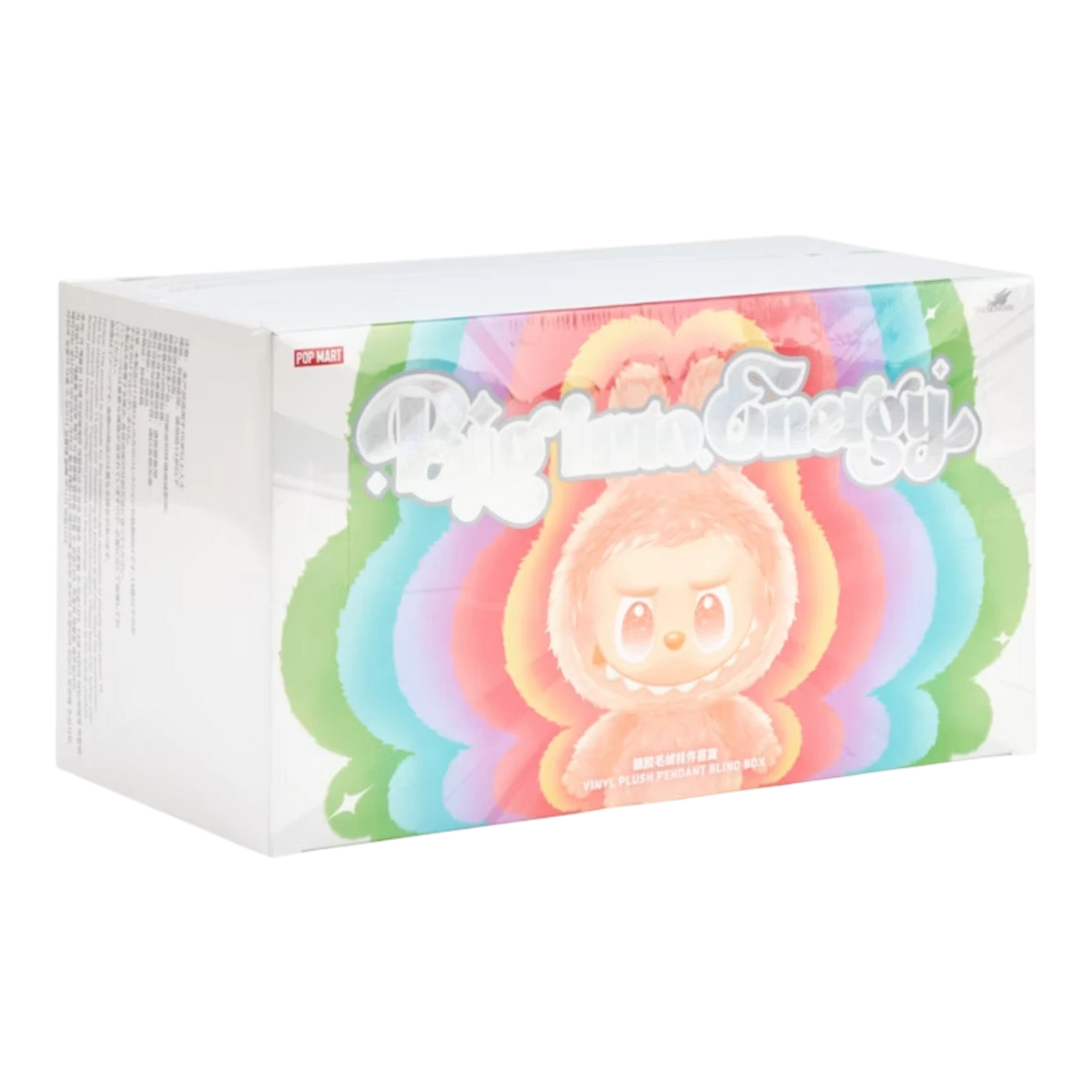 Squish Planet Pop Mart Labubu Big into Energy Series vinyl plush pendant blind box case with 6 sealed boxes.
