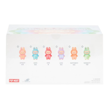 Squish Planet Pop Mart Labubu Big into Energy Series vinyl plush pendants in 6 designs: Loyalty, Hope, Love, Luck, Happiness, Serenity.