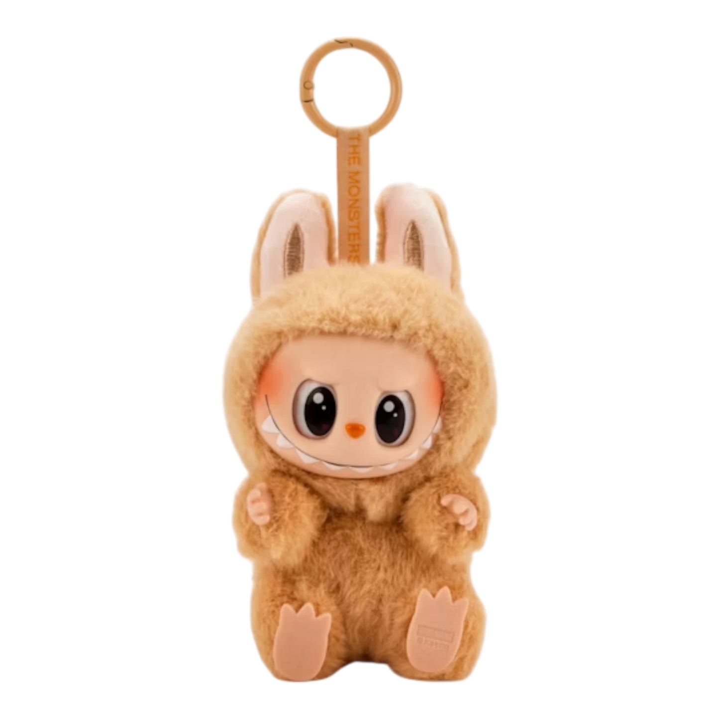 Squish Planet Labubu The Monsters Have a Seat vinyl plush collectible figure with brown fur and bunny ears.