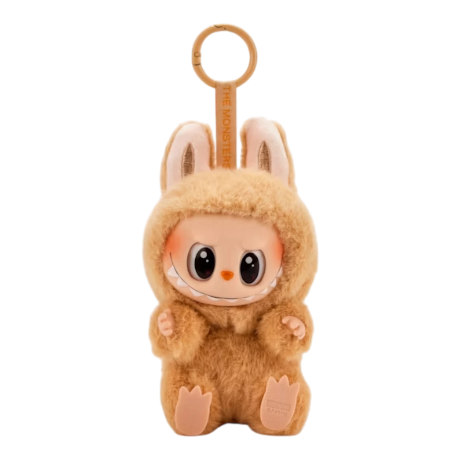 Squish Planet Labubu The Monsters Have a Seat vinyl plush collectible figure with brown fur and bunny ears.