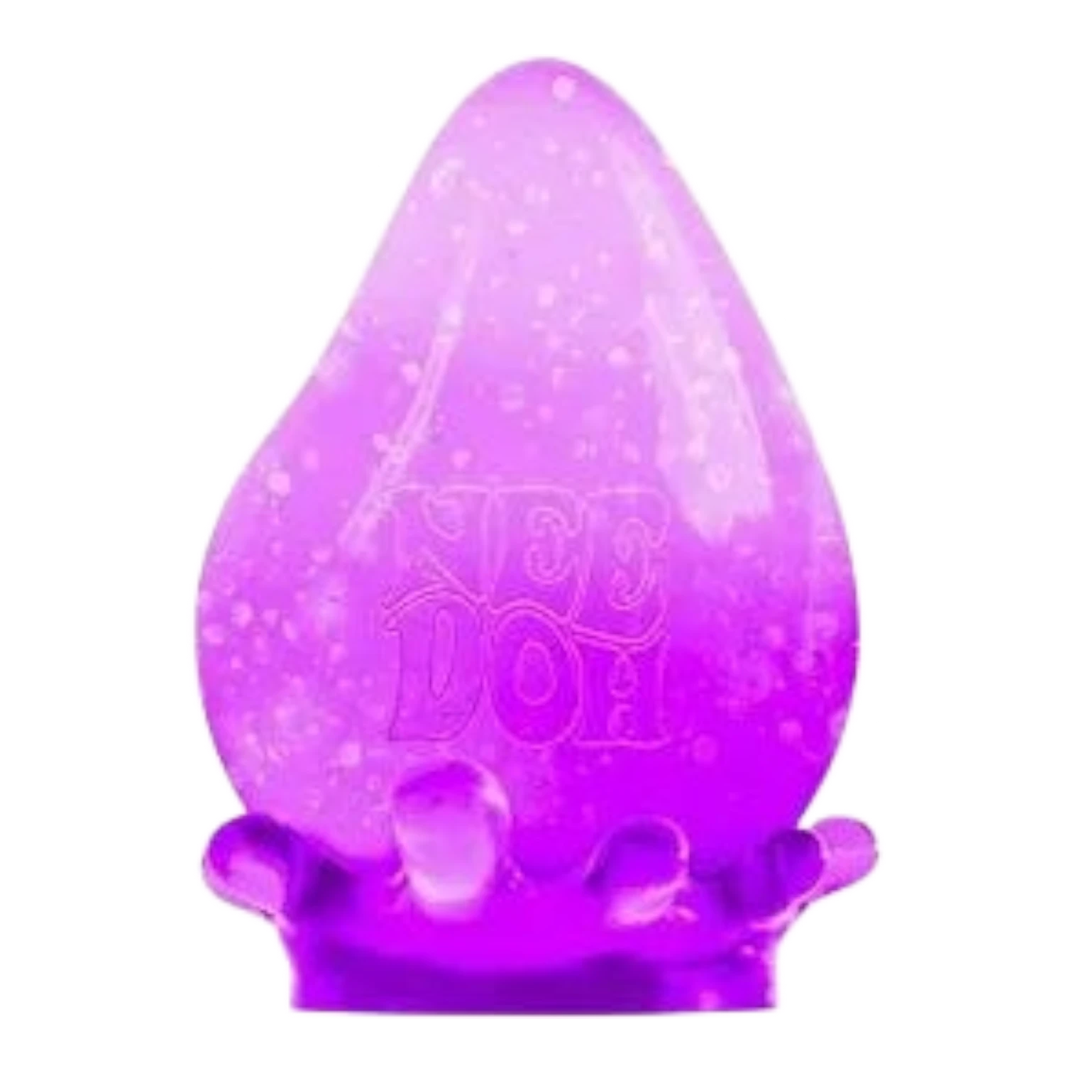 Squish Planet NeeDoh Dream Drop fidget toy, a purple, droplet-shaped, squishy stress-relief toy with glitter.