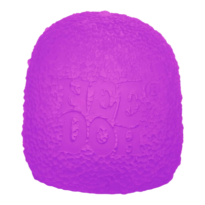 Squish Planet NeeDoh Gumdrop squishy fidget toy in purple, featuring a textured surface and embossed logo.