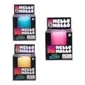 Squish Planet NeeDoh Mello Mallo squishy fidget toys in blue, pink, and yellow, marshmallow-shaped and slow-rising.