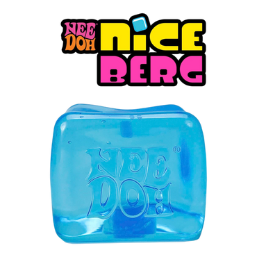 Squish Planet NeeDoh Nice Berg blue squishy fidget toy with ice-berg shape for stress relief and focus.