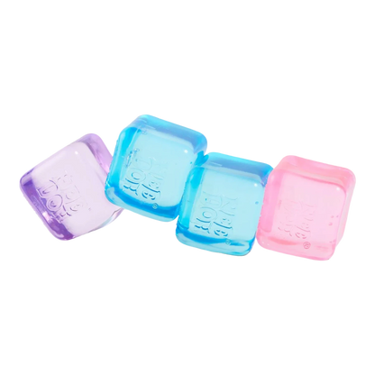 Squish Planet NeeDoh Nice Ice Baby set of 4 squishy fidget toys in pastel purple, blue, and pink. Soft, slow-rising compound.