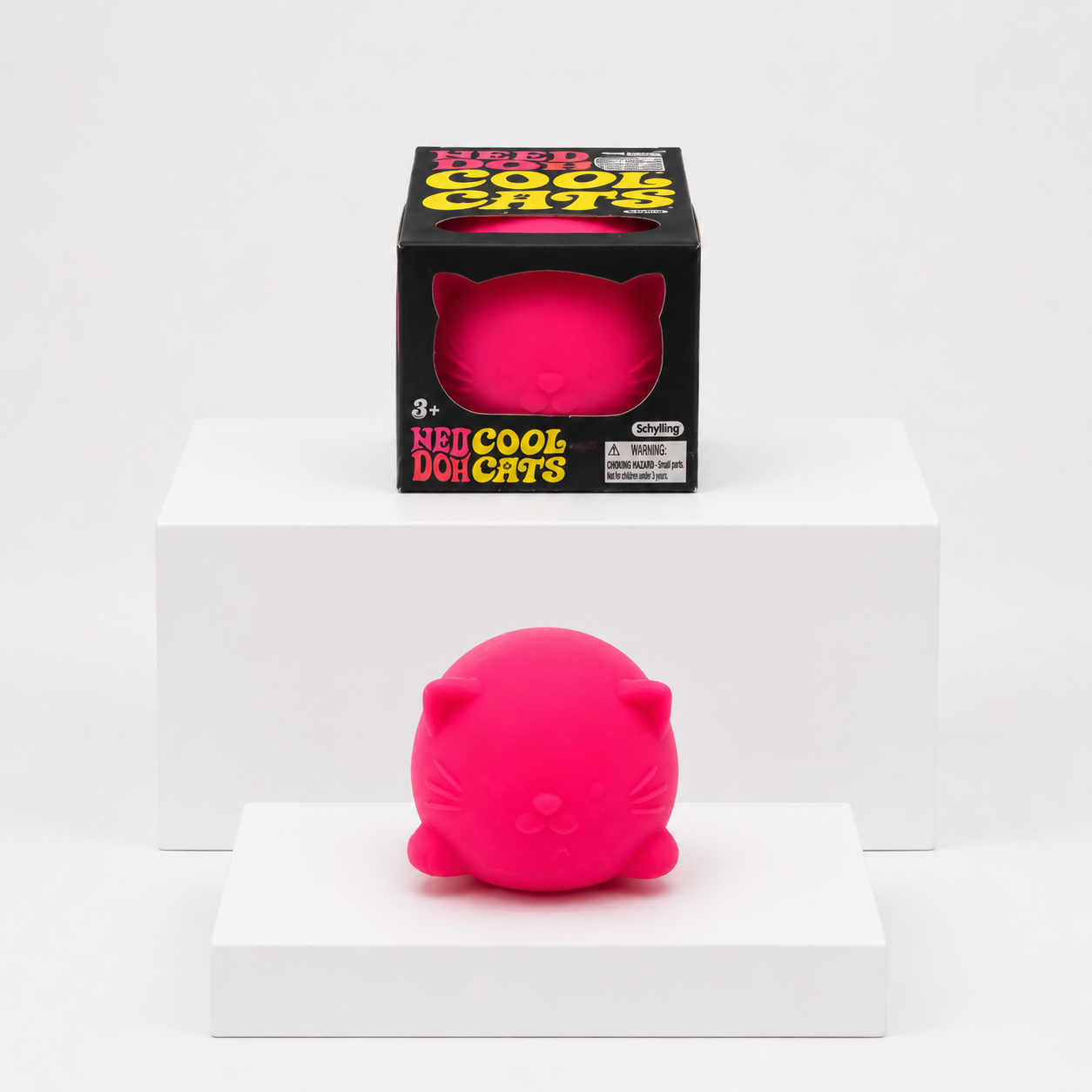 NeeDoh Cool Cat Squishy Fidget Toy – Pink variant