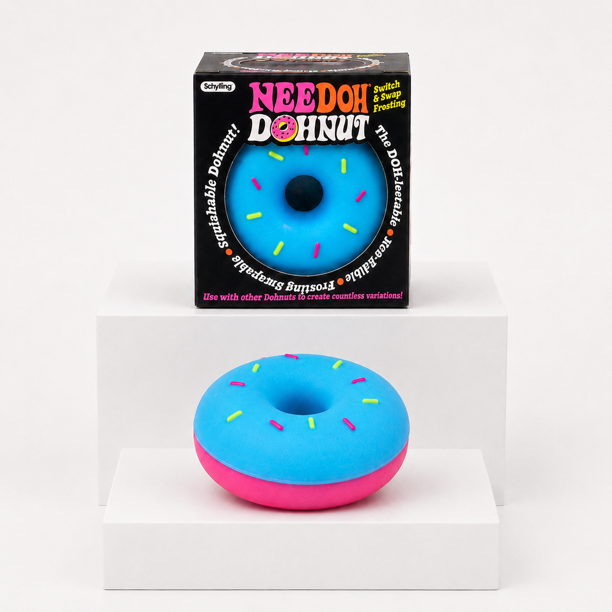 NeeDoh Dohnuts Squishy Fidget Toy – Blue variant
