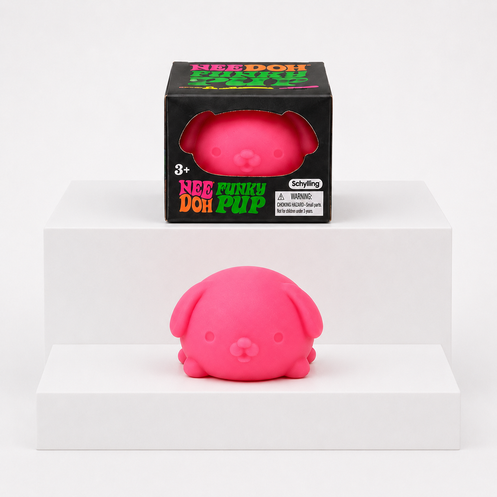 NeeDoh Funky Pup Squishy Fidget Toy – Pink variant