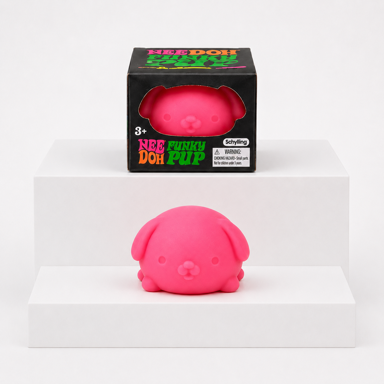 NeeDoh Funky Pup Squishy Fidget Toy – Pink variant