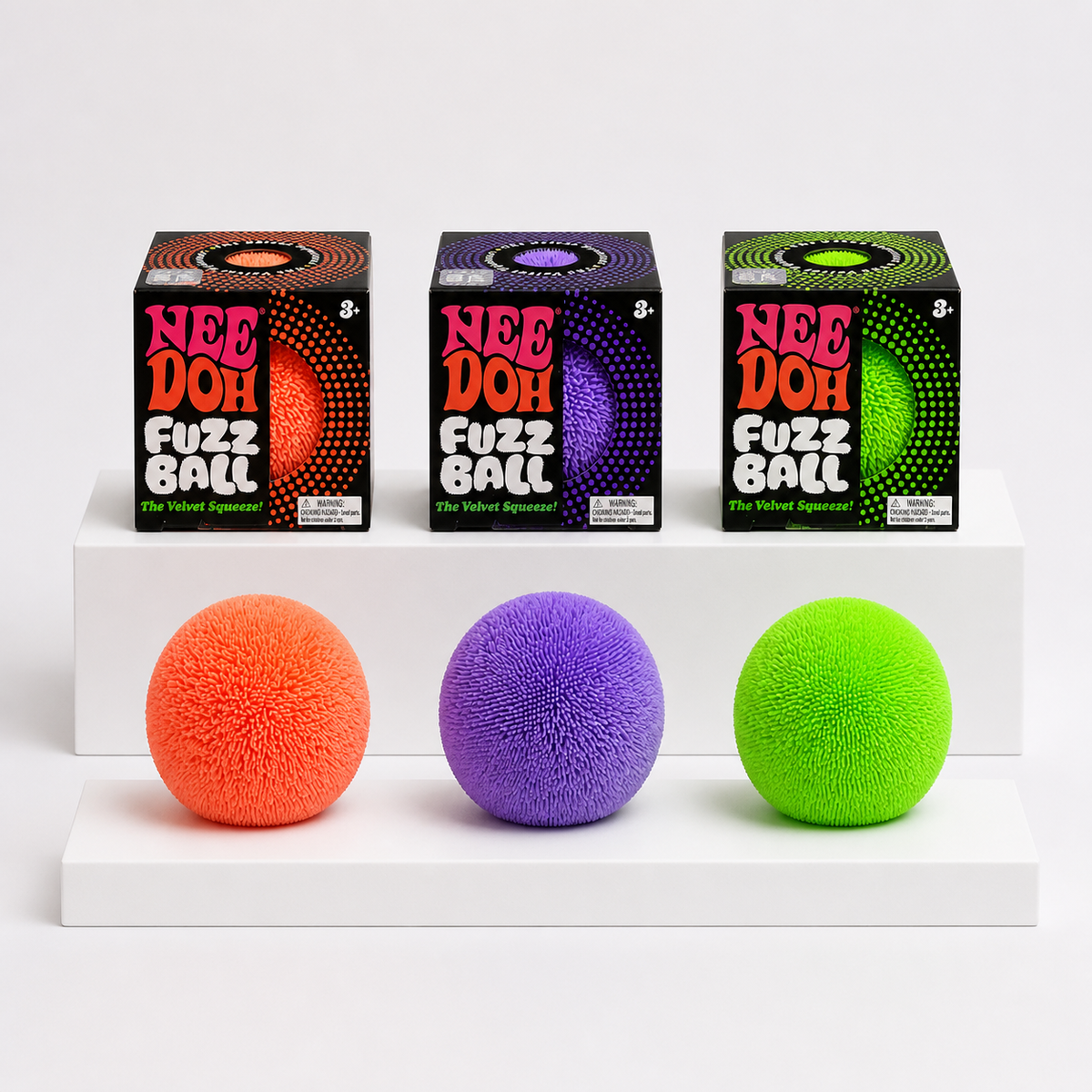 NeeDoh Fuzz Ball Velvet Squeeze Squishy Fidget Toy main product image