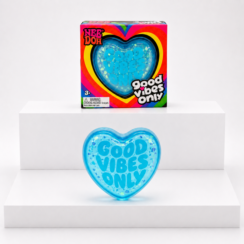 NeeDoh Good Vibes Only Squishy Fidget Toy – Blue variant