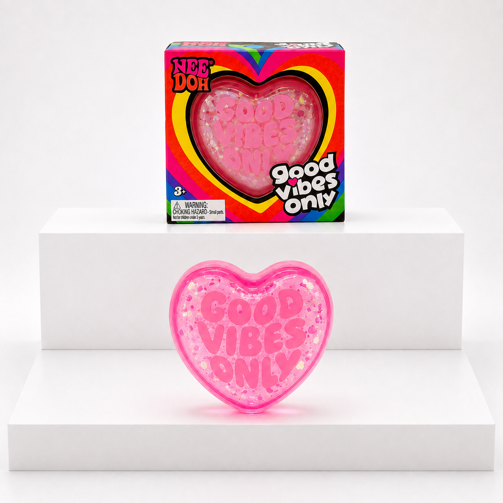 NeeDoh Good Vibes Only Squishy Fidget Toy – Pink variant