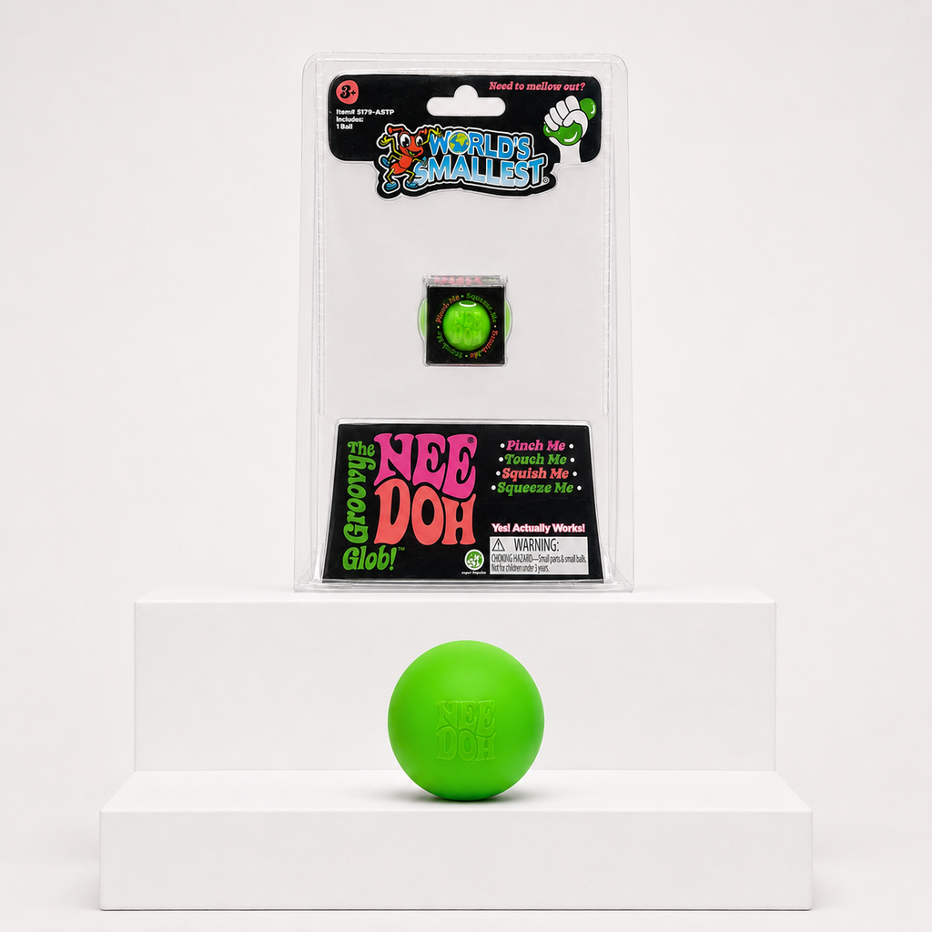 NeeDoh Groovy Glob From the Worlds Smallest Line Squishy Fidget Toy – Green variant