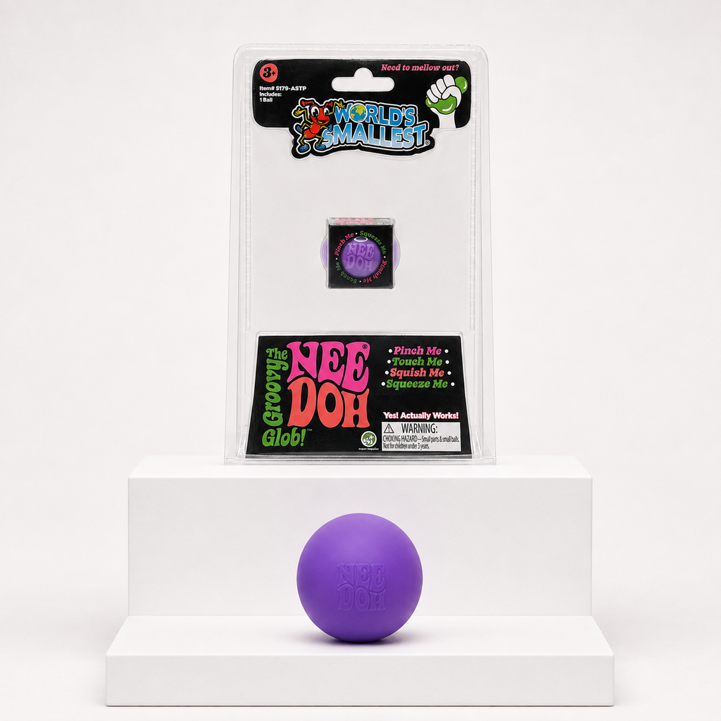 NeeDoh Groovy Glob From the Worlds Smallest Line Squishy Fidget Toy – Purple variant