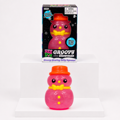 NeeDoh Groovy Glowman Squishy Fidget Toy – Pink variant