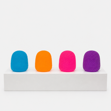 Blue, orange, pink and purple NeeDoh Gumdrop Squishy Fidget Toys