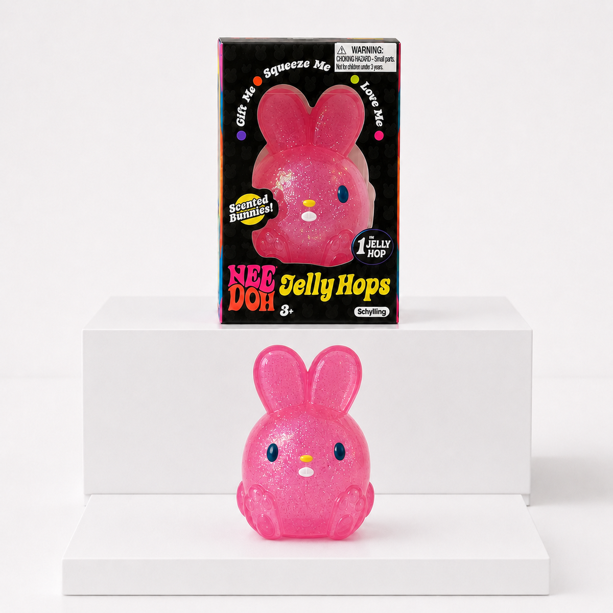 NeeDoh Jelly Hops Scented Bunny Squishy Fidget Toy – Pink variant