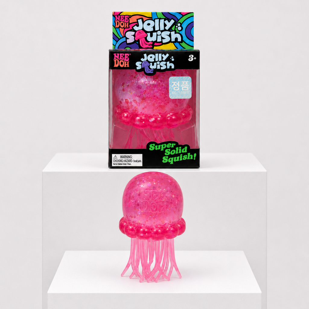NeeDoh JellySquish Squishy Fidget Toy – Pink variant