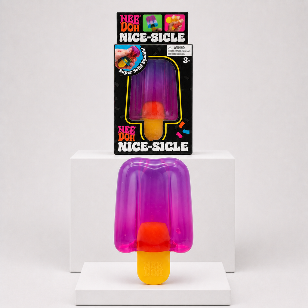 Purple-and-pink NeeDoh Nice-sicle with retail package