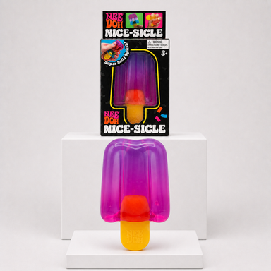 Purple-and-pink NeeDoh Nice-sicle with retail package