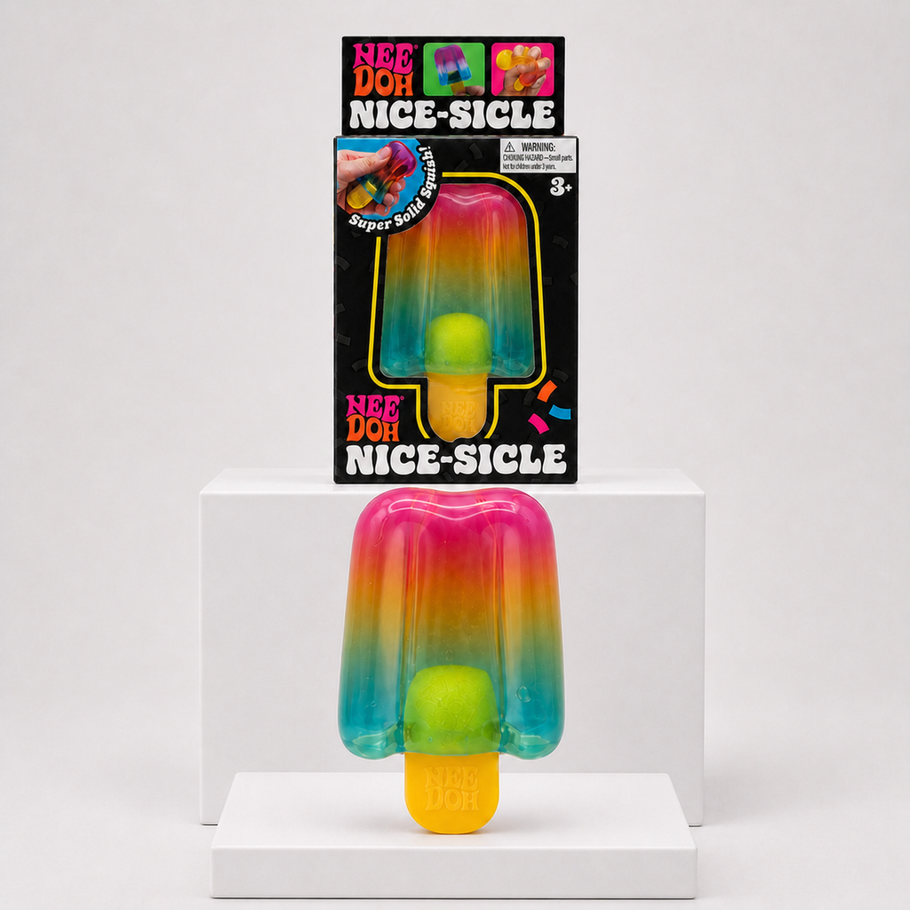 Multicolour rainbow NeeDoh Nice-sicle with retail package