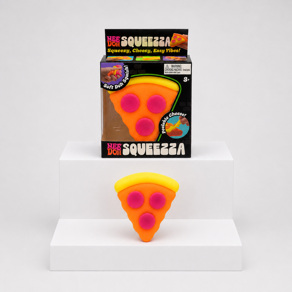 NeeDoh Squeeza Pizza Squishy Fidget Toy – Yellow Crust variant