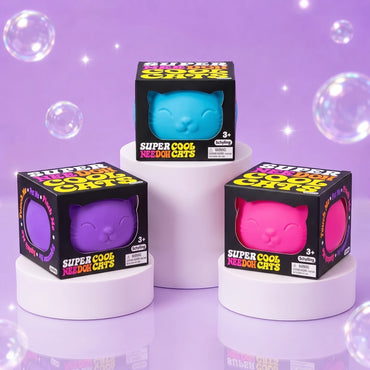Squish Planet NeeDoh Super Cool Cat Squishy Fidget Toy product image showing the NeeDoh squishy fidget toy for online shopping.