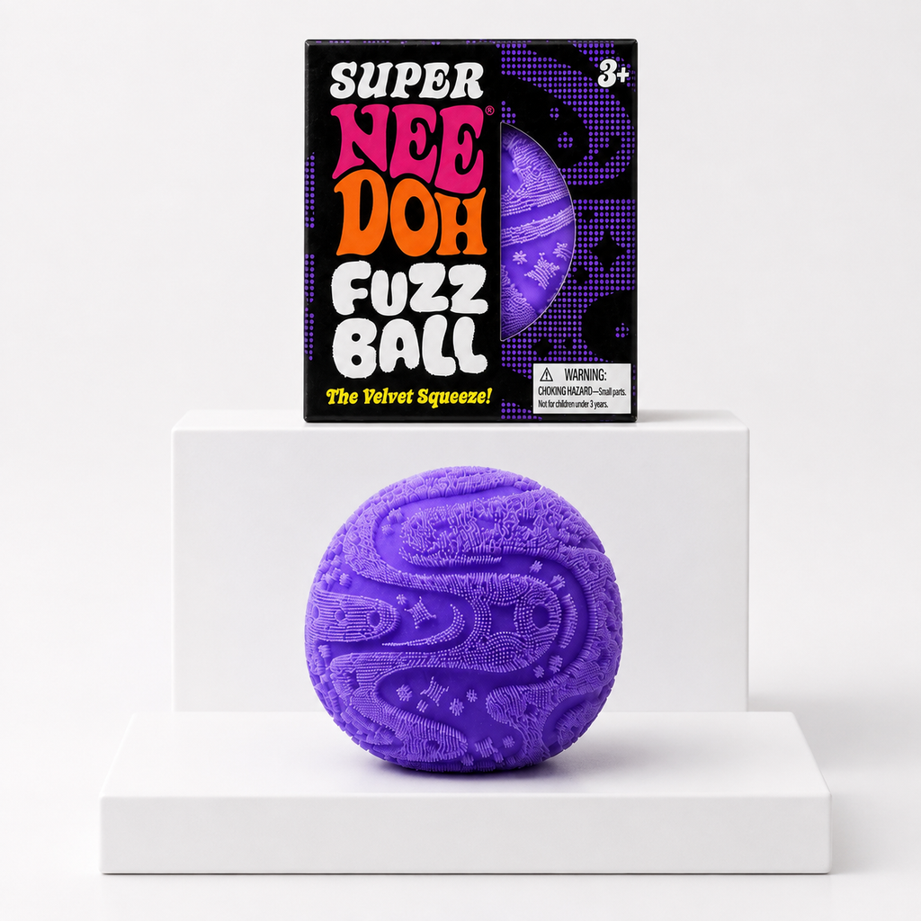 NeeDoh Super Fuzzball Squishy Fidget Toy – Purple variant
