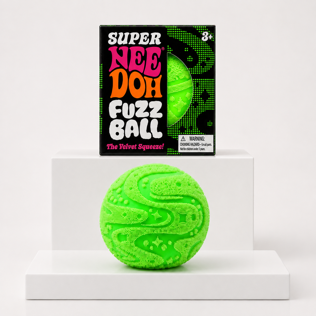 NeeDoh Super Fuzzball Squishy Fidget Toy – Green variant