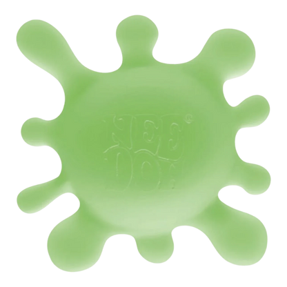 Squish Planet NeeDoh SplootSplat fidget toy in light green, a soft, stretchy, splat-shaped sensory toy.