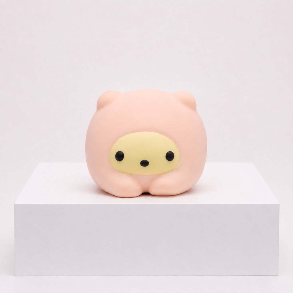 Nunu Pink Pajama Polar Bear Squishy Fidget Toy main product image