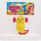 ORB Curiosities Sugar Swaps Axolotl Glitter Squishy Toy — Yellow