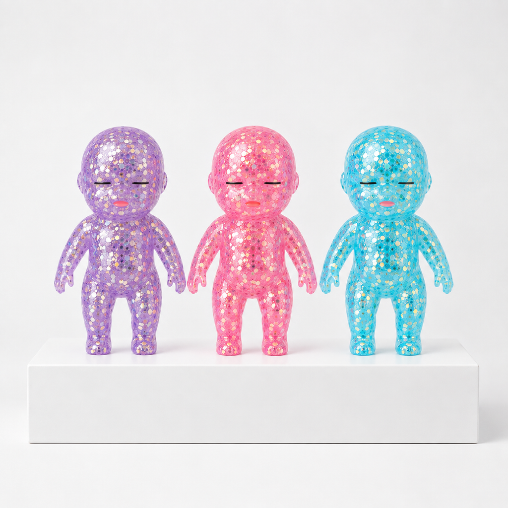ORB Curiosities Sugar Swaps Onesies Glitter Baby Squishy Toy alternate product view 2