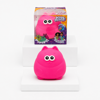 Pink PPNC Kitty Squeeze toy with matching retail bag