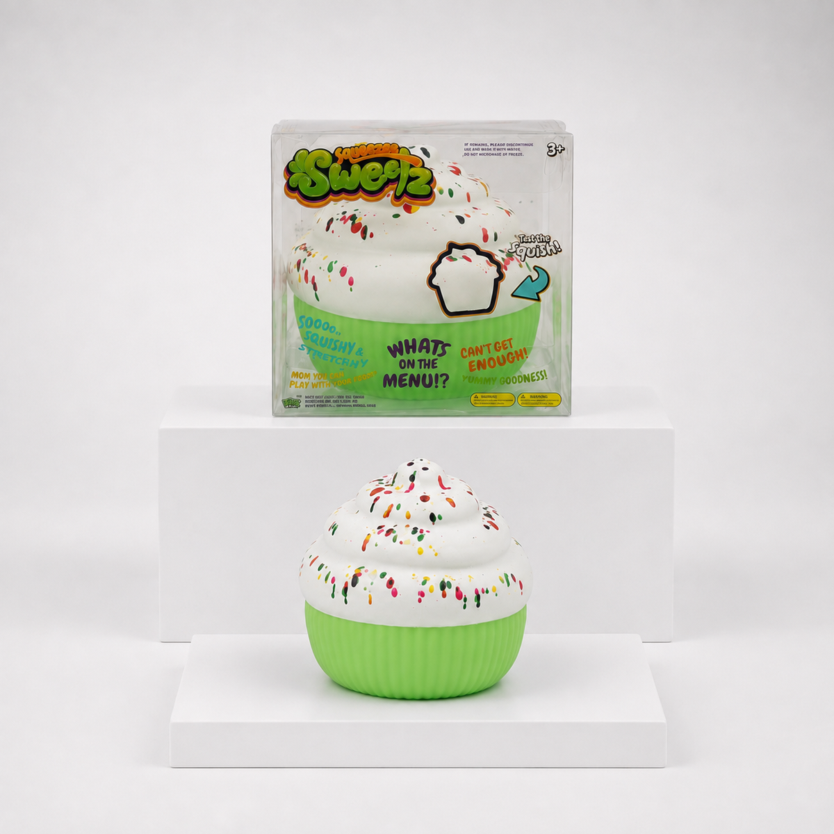 PPNC Squeezee Sweetz Cupcake Scented Squishy Fidget Toy – Green variant
