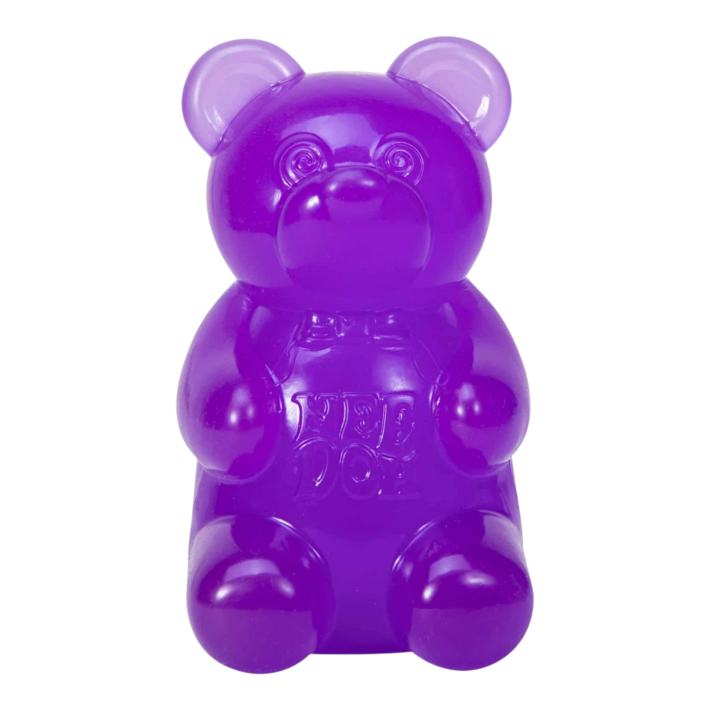 Squish Planet purple gummy bear fidget toy with slow-rise squish texture for stress relief and focus.