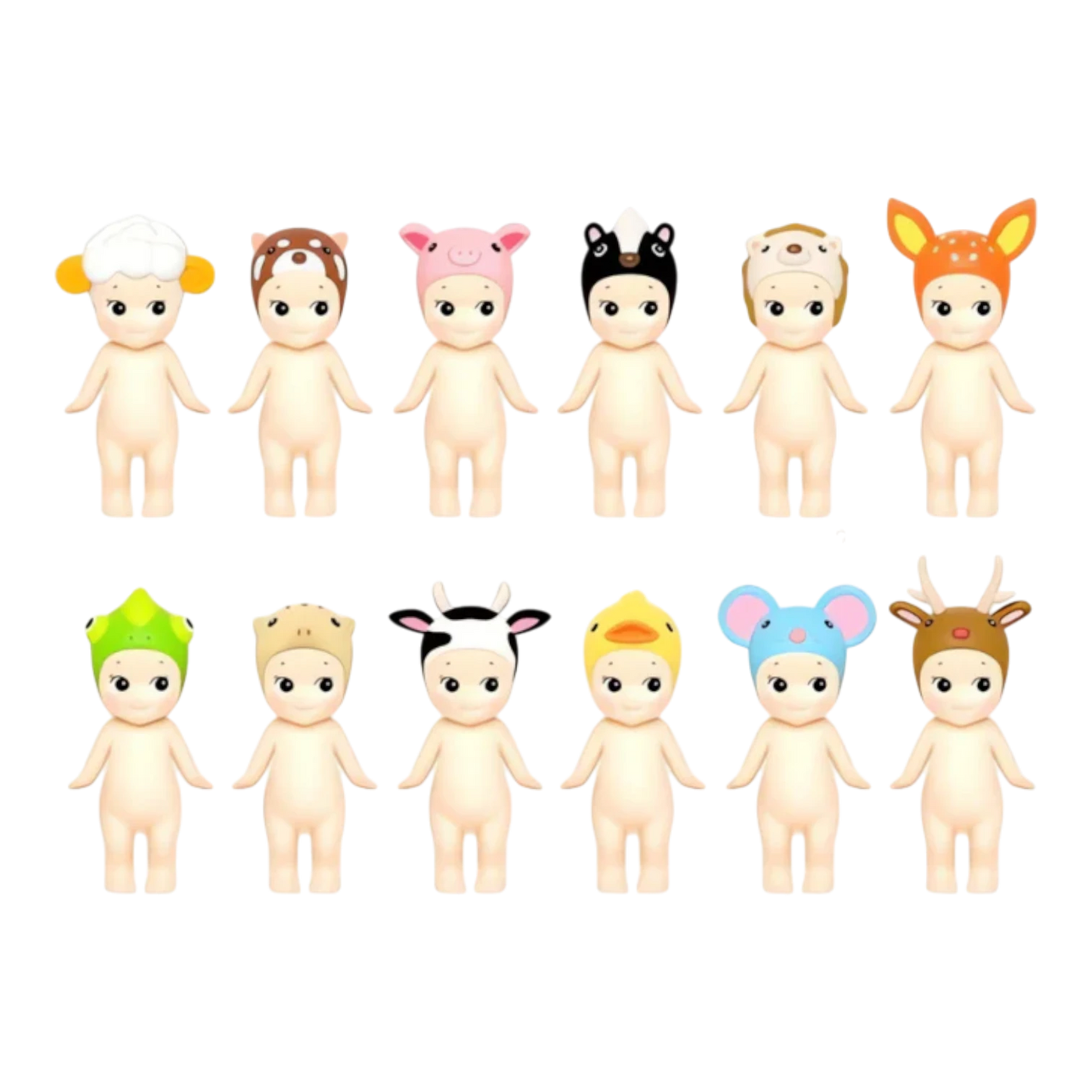 Squish Planet Sonny Angel Animal Series Ver.2 blind box figures: sheep, dog, pig, cow, bear, deer, frog, camel, cow, duck, mouse, reindeer.