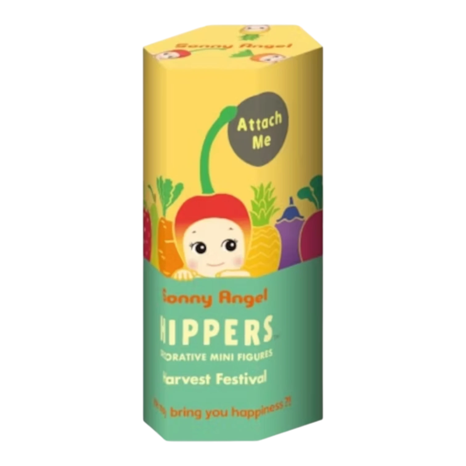 Sonny Angel HIPPERS Decorative Harvest Series blind box with fruit and vegetable designs. Collectible PVC figure.