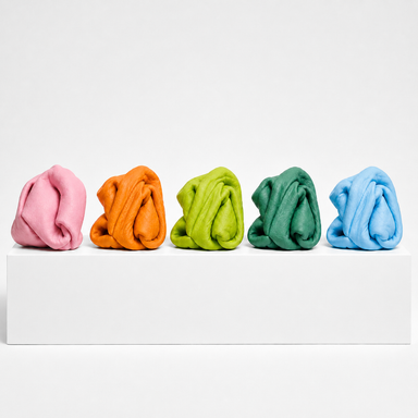 Five Speks Blur Focus Putty colors displayed without packaging on a neutral white studio background