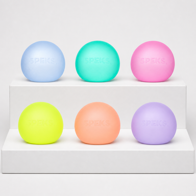 Six Speks Gump Memory Gel Stress Ball Original colors: Dew, Sea Glass, Moon Jelly, Algae, Reef and Mist