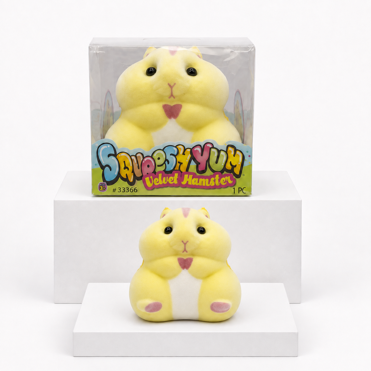 Squeesh Yum Velvet Hamster Squishy Fidget Toy alternate product view 3