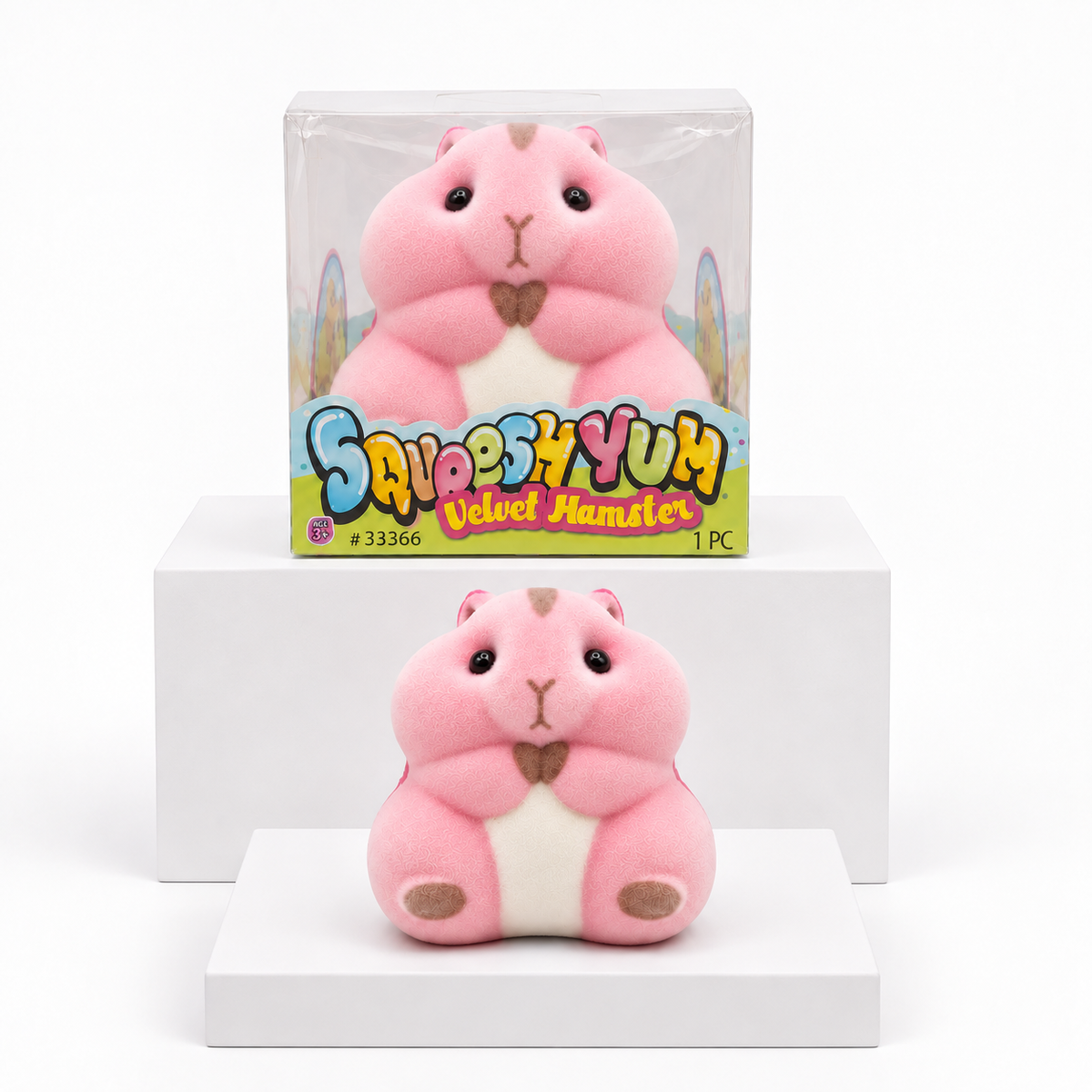 Squeesh Yum Velvet Hamster Squishy Fidget Toy alternate product view 4