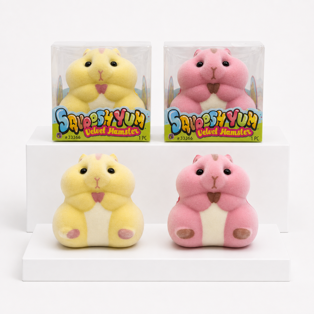 Squeesh Yum Velvet Hamster Squishy Fidget Toy product photography