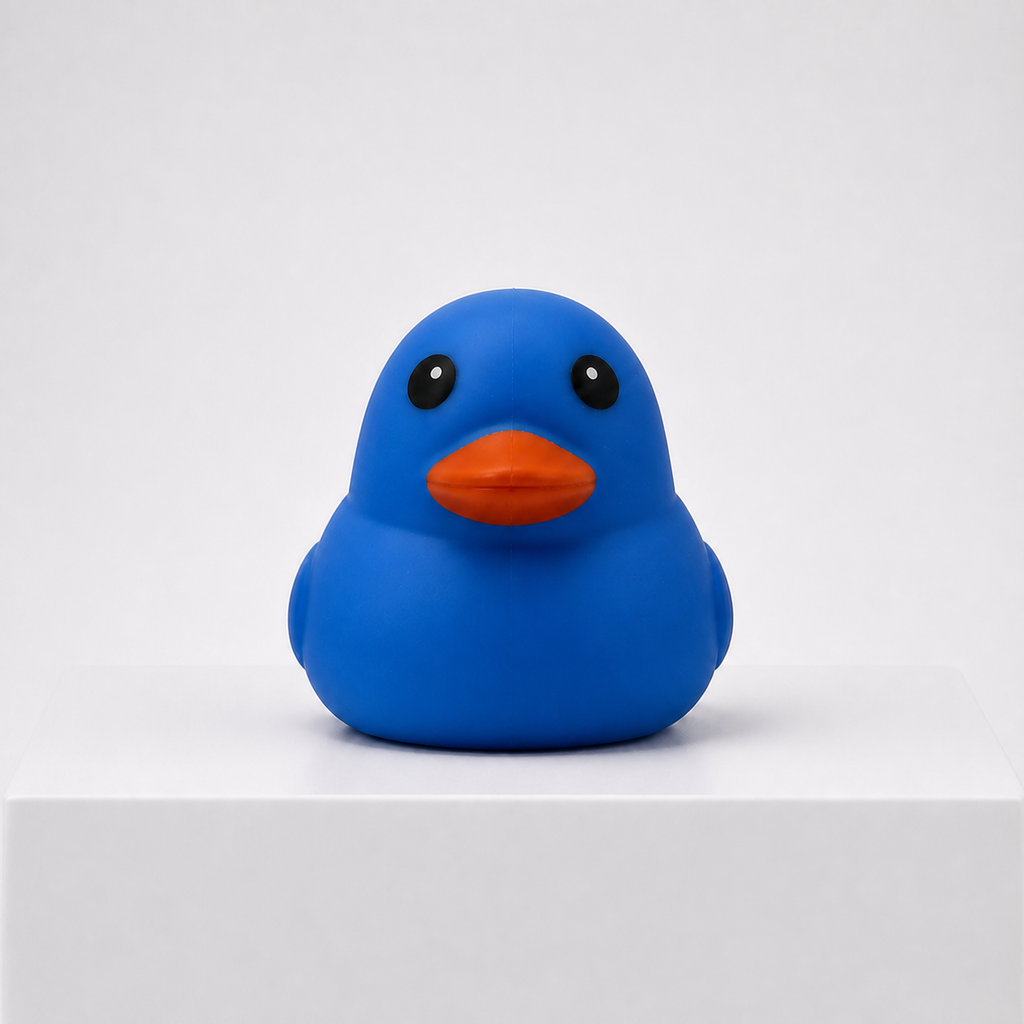 Sunny Days Entertainment Jumbo Squeezy Duck sensory fidget toy in Blue