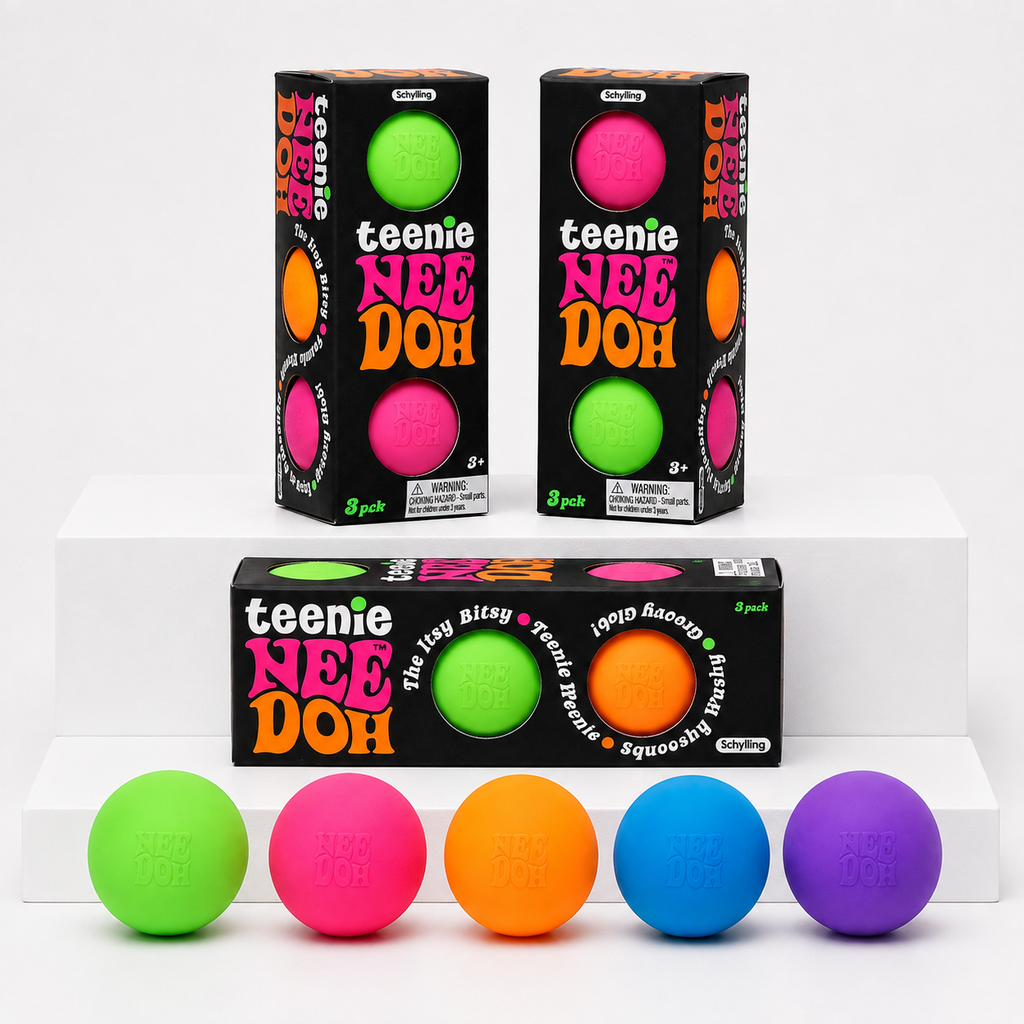 Teenie NeeDoh Groovy Glob Three-Pack Sensory Toy