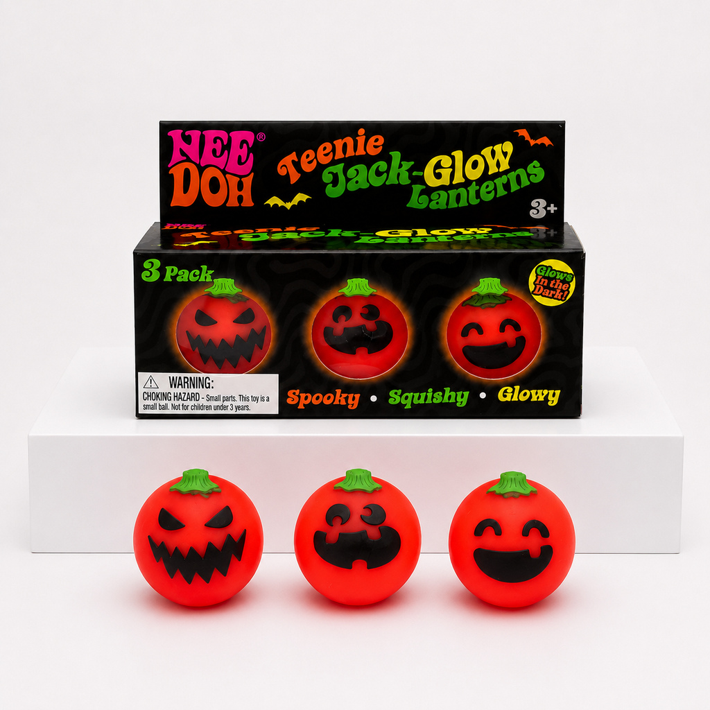 NeeDoh Jack Glow Lantern Squishy Fidget Toy 3-Pack