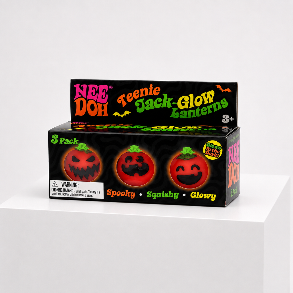NeeDoh Jack Glow Lantern Squishy Fidget Toy 3-Pack